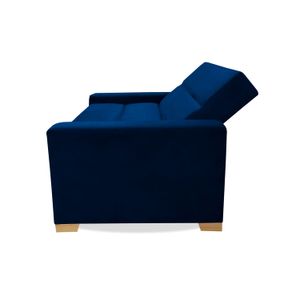 Sofa Cama Multifuncional Aubry 150x94X80 cm Azul Petroleo + Cojines