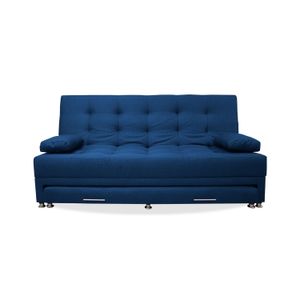 Sofa Cama Portmann Nido Tarima 190x95 cm Azul Petroleo + Cojines