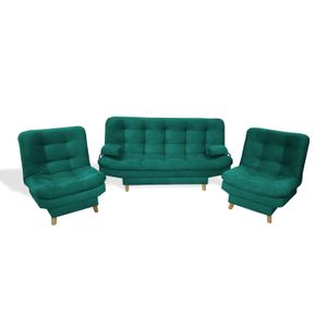 Sala Clic Clac Hauser Sofácama y 2 Sillas Verde