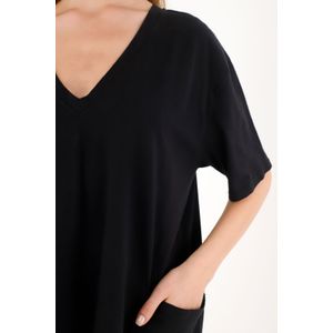 Enterizo corto negro tejido para mujer
