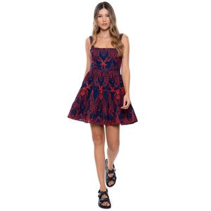 Vestido Corto DeTiras Bordado
