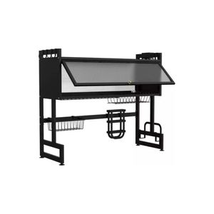 Organizador de Loza con Tapa 65?cm Ref 65CM-X Escurridor de Platos con Doble Nivel y Drenaje