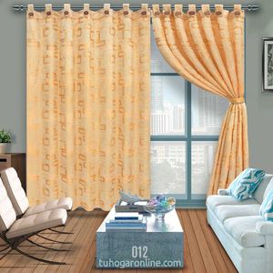 Cortina Yacar Boton Camel Elegante Medida 2.65 x 2.15 Aprox.