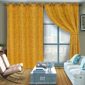 Cortina Yacar Boton Dorado Elegante Medida 2.65 x 2.15 Aprox.