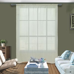 Velo En Cortina Beige Traslucido Para Tu Hogar Medida 1,35 X 2,20 Aprox.
