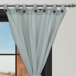 Cortina Ramia Boton Ancestral Gris Clasica Medida 2.65 x 2.15 Aprox.