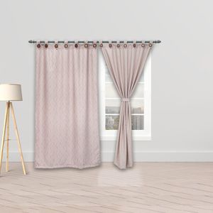 Cortina Blackout Cubista Boton Rosado Sutil Medida 2.65 x 2.15 Aprox.