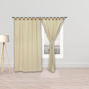 Cortina Blackout Cubista Boton Camel Sutil Medida 2.65 x 2.15 Aprox.