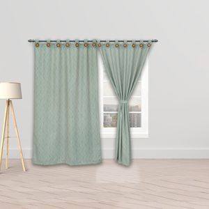 Cortina Blackout Cubista Boton Verde Sutil Medida 2.65 x 2.15 Aprox.