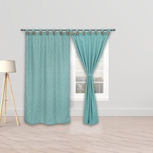 Cortina Blackout Cubista Boton Verde Sutil Medida 2.65 x 2.15 Aprox.
