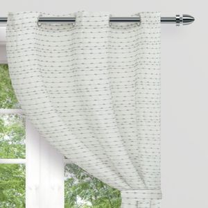 Cortina Macrame Líneas Gris Argolla Medida 2.65 x 2.15 Aprox.