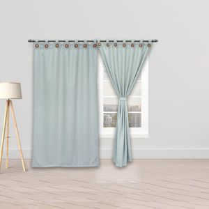 Cortina Blackout Cubista Boton Verde Oliva Sutil Medida 2.65 x 2.15 Aprox.