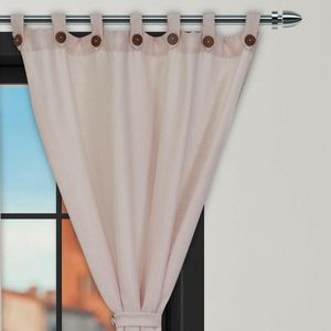 Cortina Ramia Boton Ancestral Rosado Clasica Medida 2.65 x 2.15 Aprox.