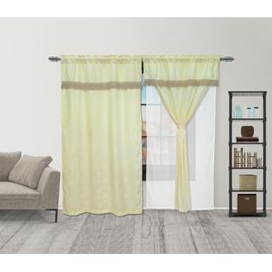 Cortina Fleco Grueso  Beige Medida 2.65 x 2.15 Aprox.