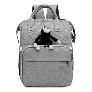 Pañalera Multifuncional Bolso Morral Bebe 8031 Gris