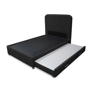 Cama Tarima Nido Comfort 100 Sencillo mas Espaldar Negro