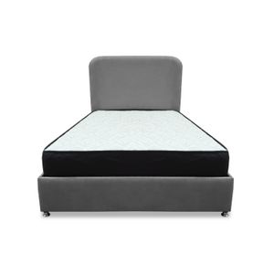 Combo Basecama y Colchon Comfort 140 Doble Gris mas Espaldar