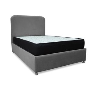 Combo Basecama y Colchon Comfort 140 Doble Gris mas Espaldar