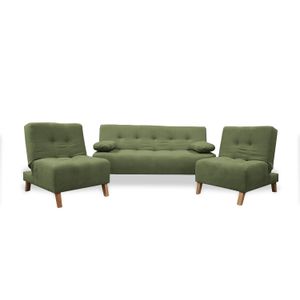 Sala Clic Clac Egli 3 Posiciones Reclinable Verde + Cojines