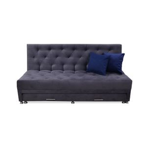 Sofacama Aston Nido Tarima 3 Posiciones Gris + Cojines