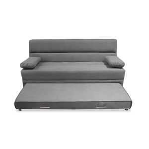 Sofacama Ferreira Nido Tarima 3 Posiciones Gris + Cojines