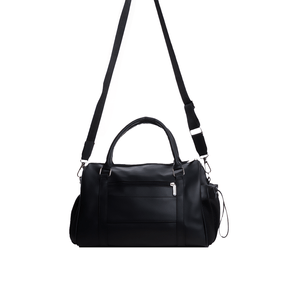 Maleta de Mano Viajera Jormands Mini Duffel Bag de Cuero Vegano Negro