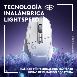 Mouse Gamer Inalámbrico Logitech G502 X Lightspeed Hero Wht