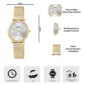 Reloj Q&Q C35A-006PY Diseño Casual