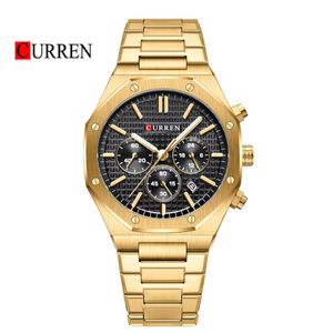 Reloj Curren 8440 Elegante Para Caballero Dorado