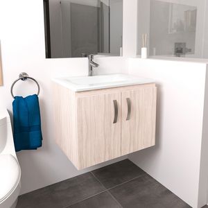 kit mueble de baño básico con lavamanos trentino 63x48