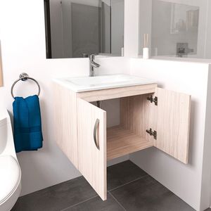 kit mueble de baño básico con lavamanos trentino 63x48
