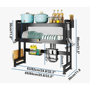 Escurridor de Platos 65 cm con Tapa Protectora