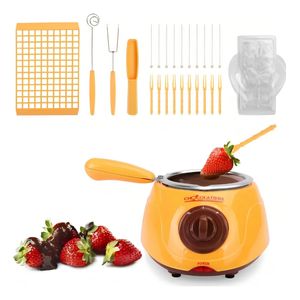 Maquina Olla Fundidora Para Derretir Chocolate Color Amarillo