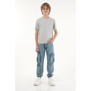 Jean tipo jogger azul para niño