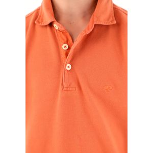 Polo naranja manga corta para niño