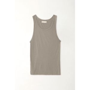 Camiseta manga sisa gris para mujer