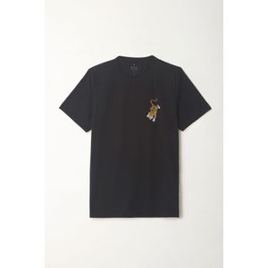 Camiseta estampada negra para hombre