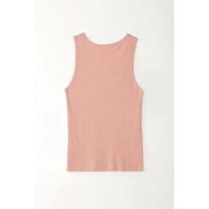 Camiseta manga sisa rosada para mujer