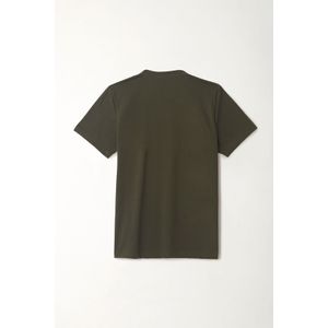 Camiseta estampada verde para hombre