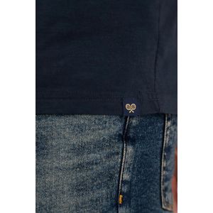 Camiseta de cuello neru azul para hombre