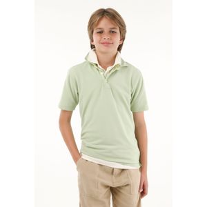 Polo verde manga corta para niño