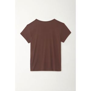 Camiseta con cuello en V para mujer
