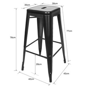 Set X 2 Silla De Bar True Negro Ekonomodo