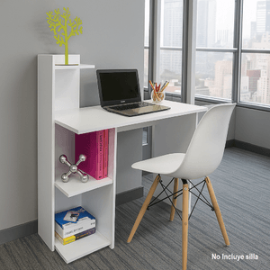 Escritorio-Biblioteca King (110x110x40) Blanco