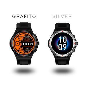 Reloj Smartwatch Redondo dioma: Español  / Pantalla: AMOLED 1.43” /Versión de Bluetooth: 5.2 /Compatible: Android / iOS /