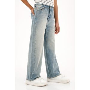 Jean Wide Leg tono azul medio para niña