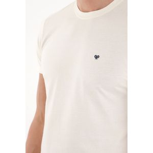 Camiseta con cuello redondo estampada crudo para hombre
