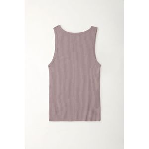 Camiseta manga sisa gris para mujer