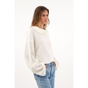 Buzo manga larga amplia crudo para mujer