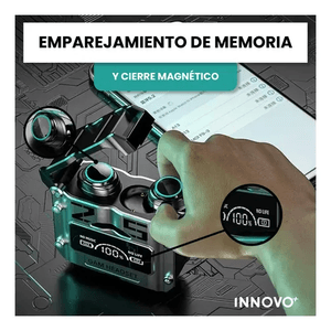 Audífonos Inalámbricos Plata M25 Bluetooth 5.3 Gaming Innovo Tech Sport